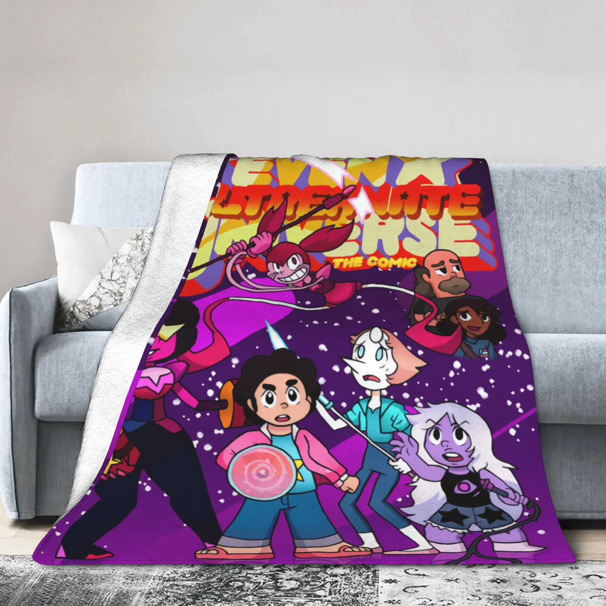 Custom 3D Print Steven Universe Blankets Comfortable Flannel Sprint Children Gift Cartoon Throw Blanket for Sofa Travel Bedroom