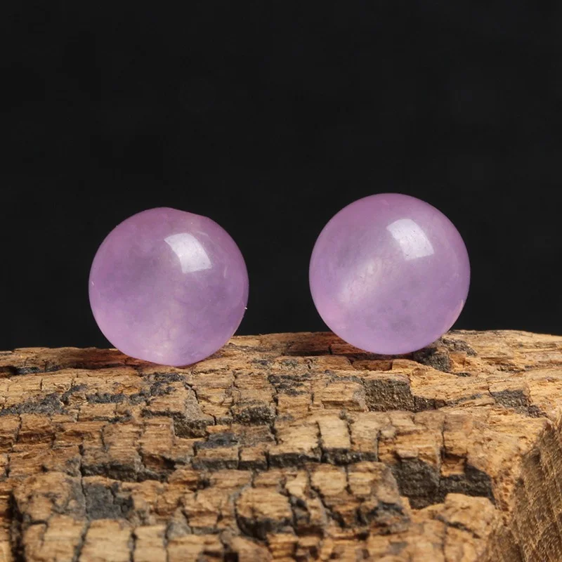 4A Natural Purple Chalcedony Single Bead DIY Beads Crystal Jewelry Making