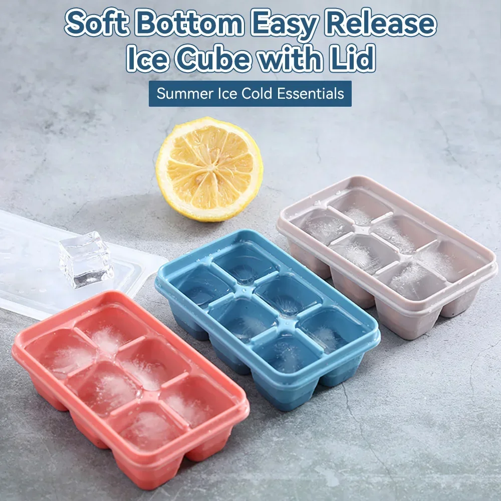 Ice Cube Refrigerator Molds Homemade Ice Cube Molds with Lid Silicone Edible and Environmentally Friendly Material For Family