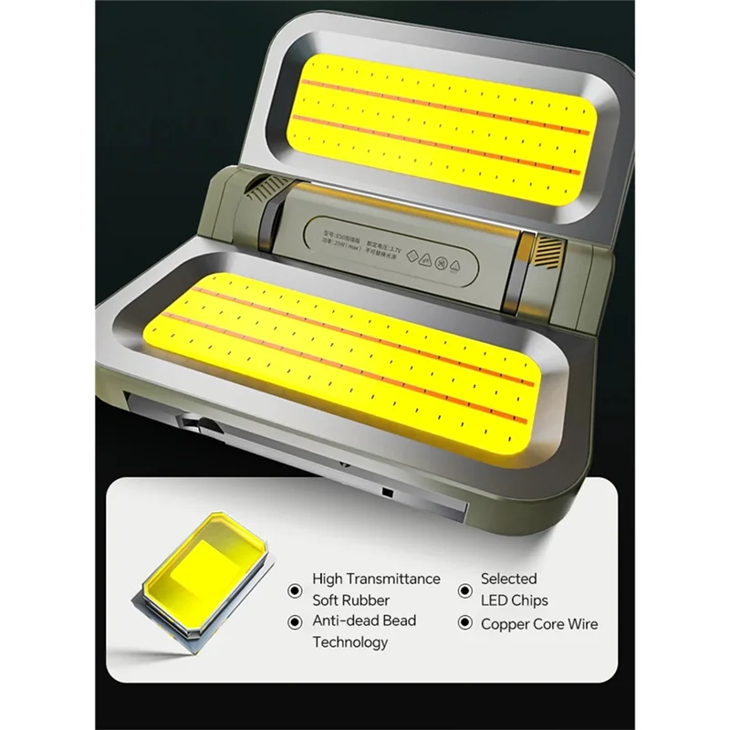 

HHO-Emergency Waterproof Outdoor Tent Lantern LED Camping Light 5000Mah Portable 2400LM Hanging Light For Lawn