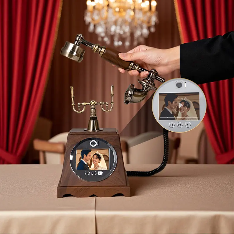 Wedding Party Graduation Blessings Audio Video Guestbook Birthday Personalized Wedding Guest Book Phone Alternative