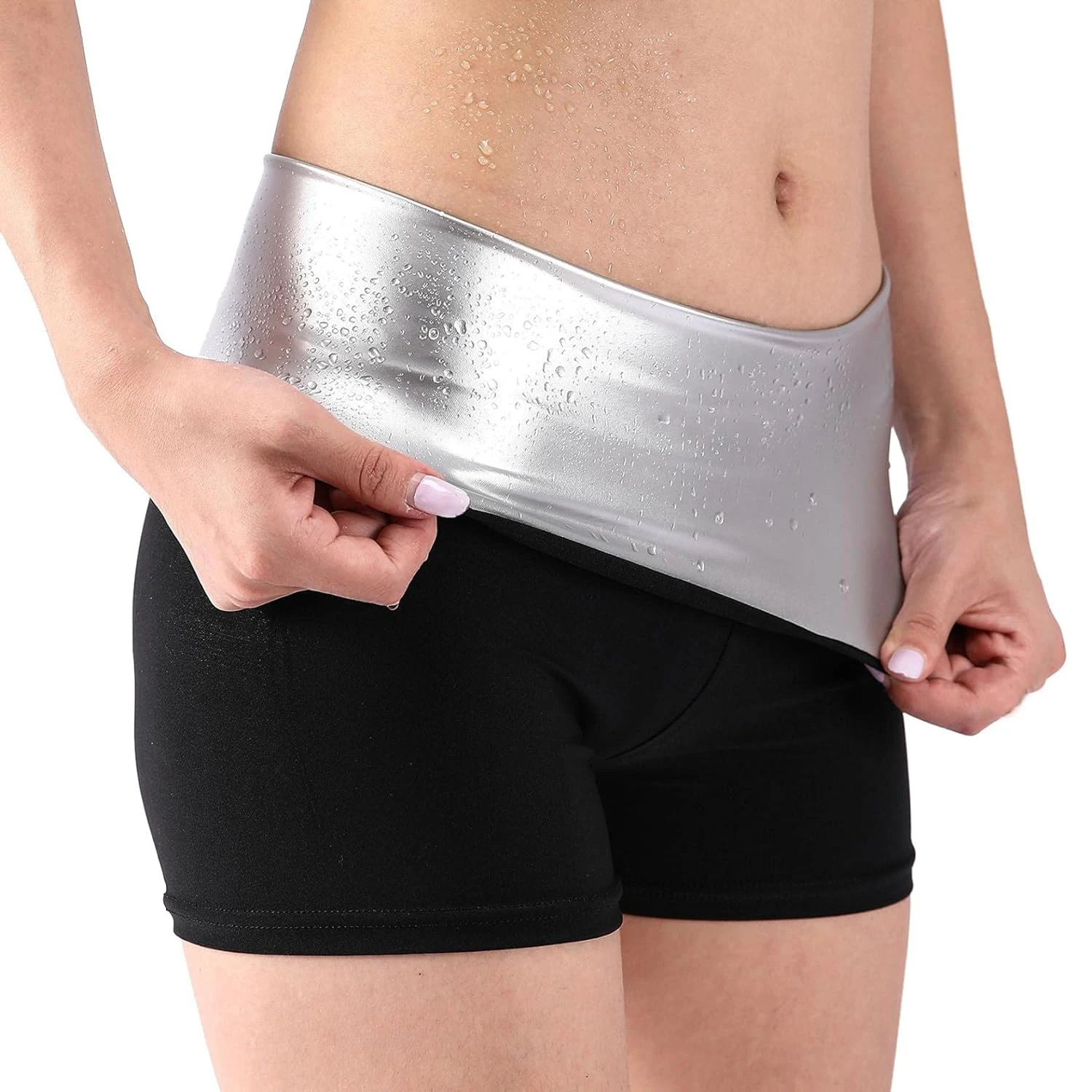 1pc huiming Pantalones Cortos de Sauna para Mujer, Compresión Reductora, Entrenador Térmico de Cintura, Leggings Moldeadores, Pantalones Moldeadores de Cuerpo