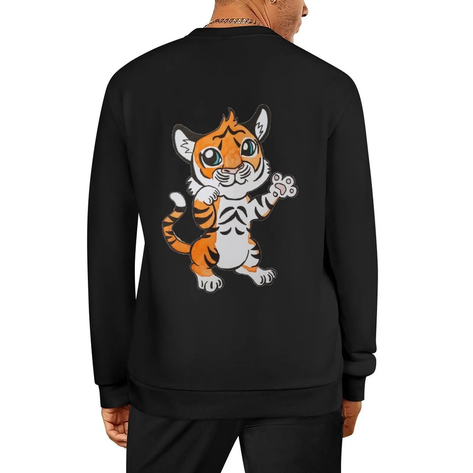 

Tiger (Watercolor) Pullover tracksuit men's winter sweater men's clothes men clothes hooded sweatshirt for men