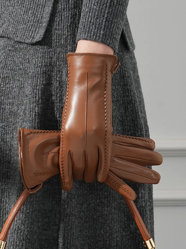 2026-winter-women-genuine-lambskin-leather-gloves-fleece-lined-thick-touchscreen-warm-driving-cycling-minimalist-windproof