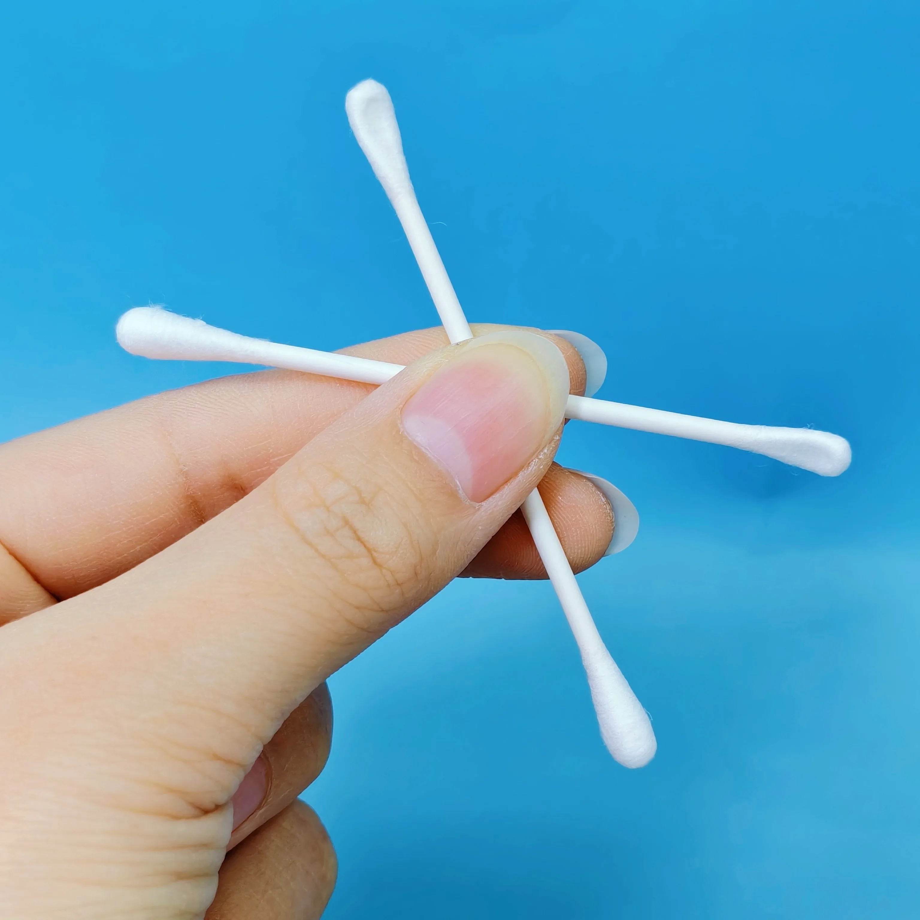 300개/500개 크리스마스 테마 양면 두꺼운 면봉과 둥근 스푼, 창의적인 크리스마스 요소 면봉 스틱