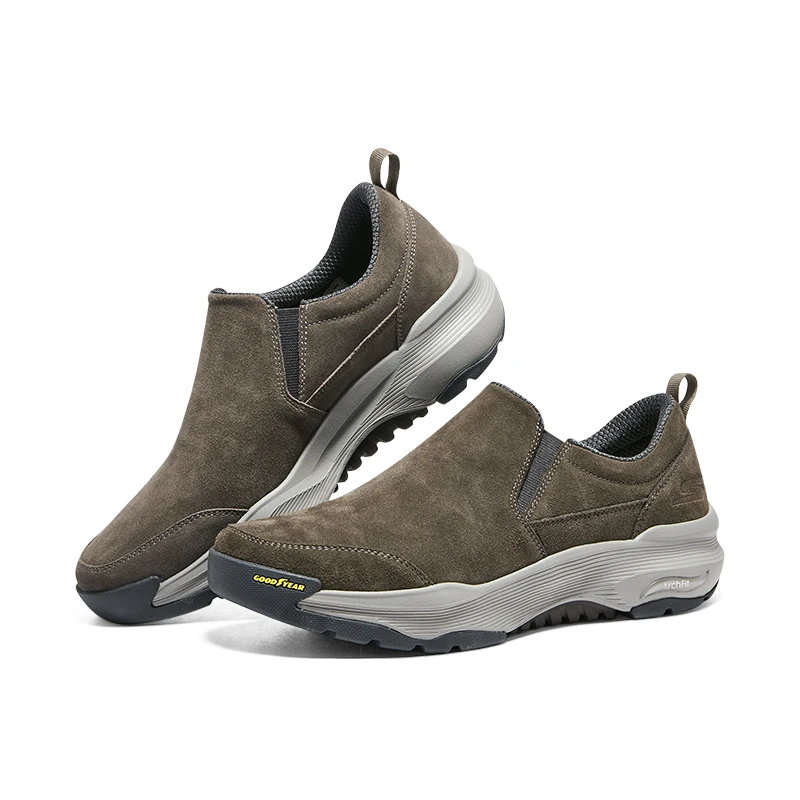 Skechers-zapatos informales antideslizantes para hombre, calzado resistente al desgaste, anticolisión