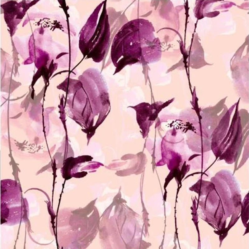 1 meter X 1.4 meter Floral Painting Viscose Fabric Soft Rayon Material For Dress