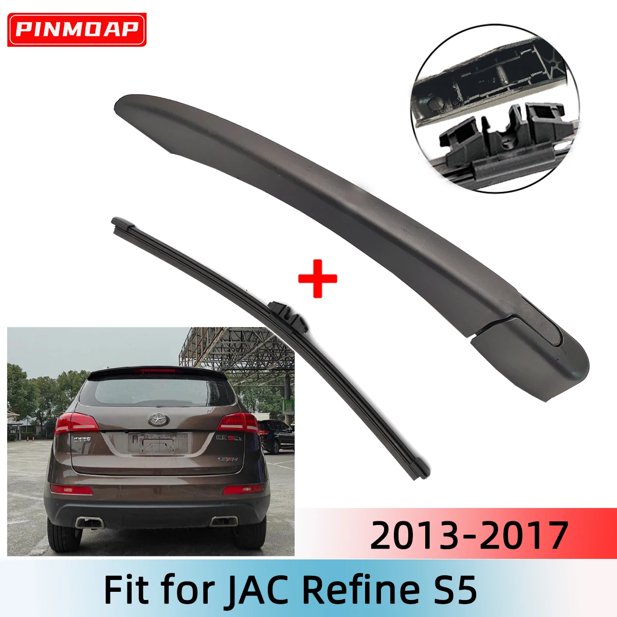 1/2PCS Heckscheibenwischerblatt Wischerarm Kit für JAC Refine S5 2013-2017 Windschutzscheibe Windschutzscheibe Heckscheibe