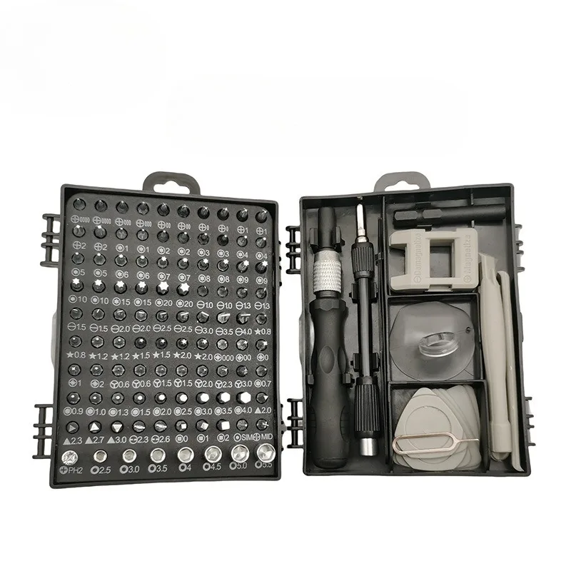 BIESUO 115 in 1 Watch Phone Dismantling Tool Box Chromium Vanadium Steel Screwdriver Maintenance Combination Tool