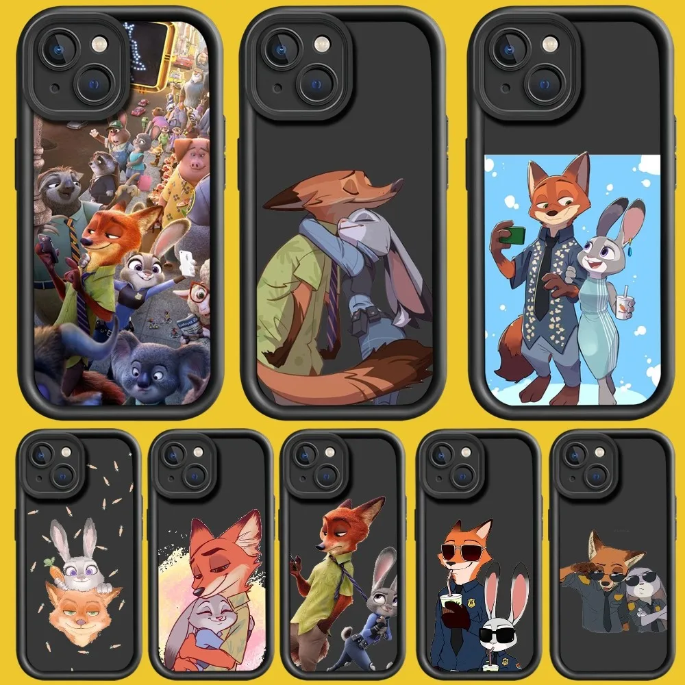 Мультяшный Z-Zootopia крутой чехол для телефона iPhone 15 11 12 13 14 Pro Max Модный допамин противоударный чехол