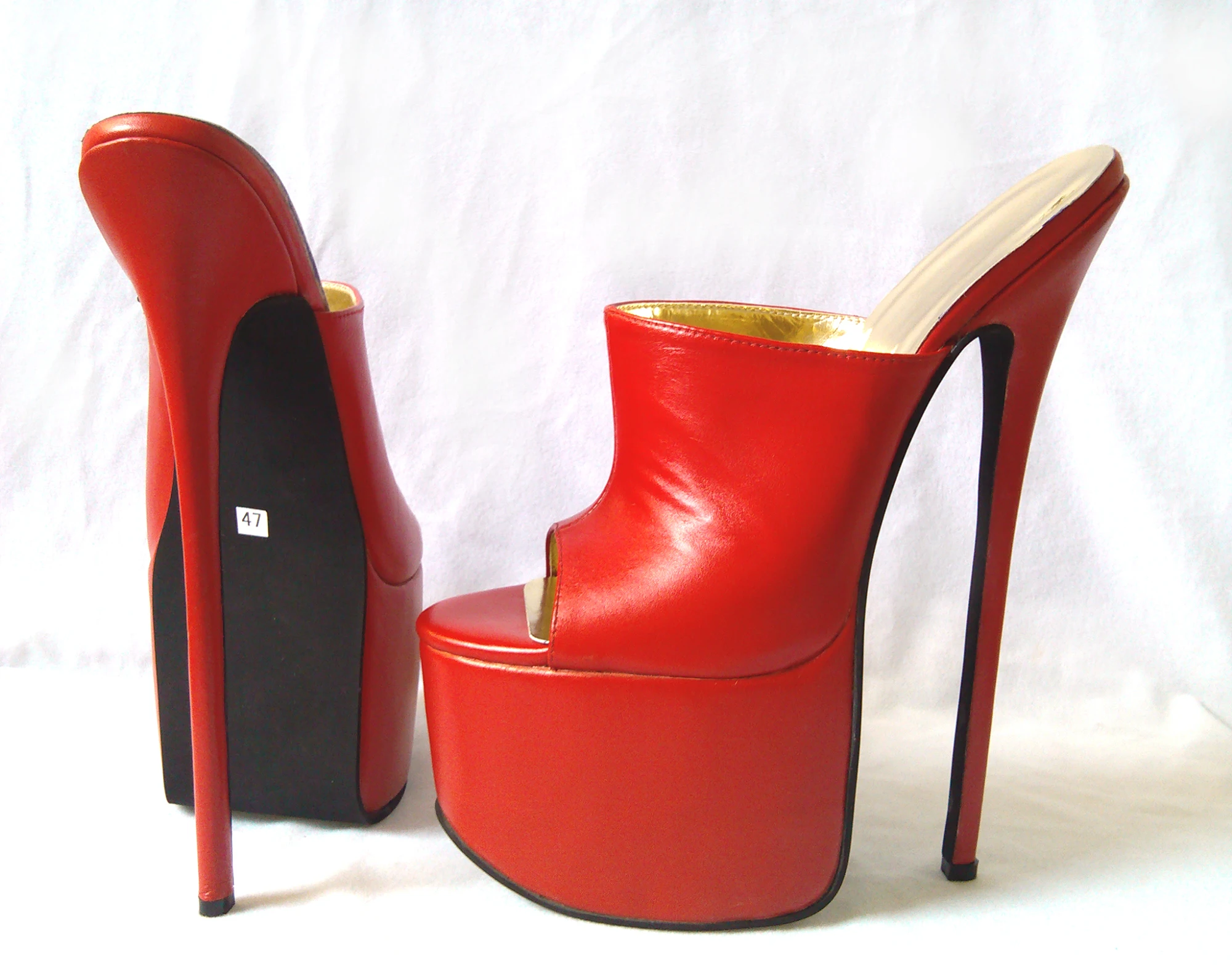 24CM Heel Height Sexy PU Stiletto Heel Platform Sandals US size 5-13 No.P2401