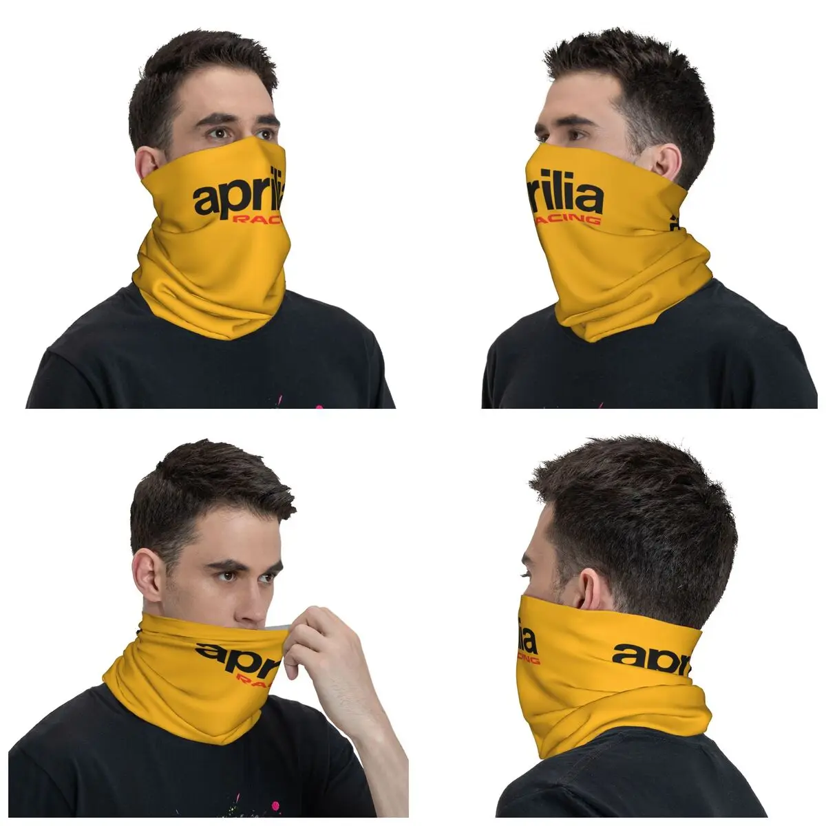 Custom Aprilias Racing Motorcycle Bandana Neck Gaiter UV Protection Face Scarf Cover Women Men Headwear Tube Balaclava