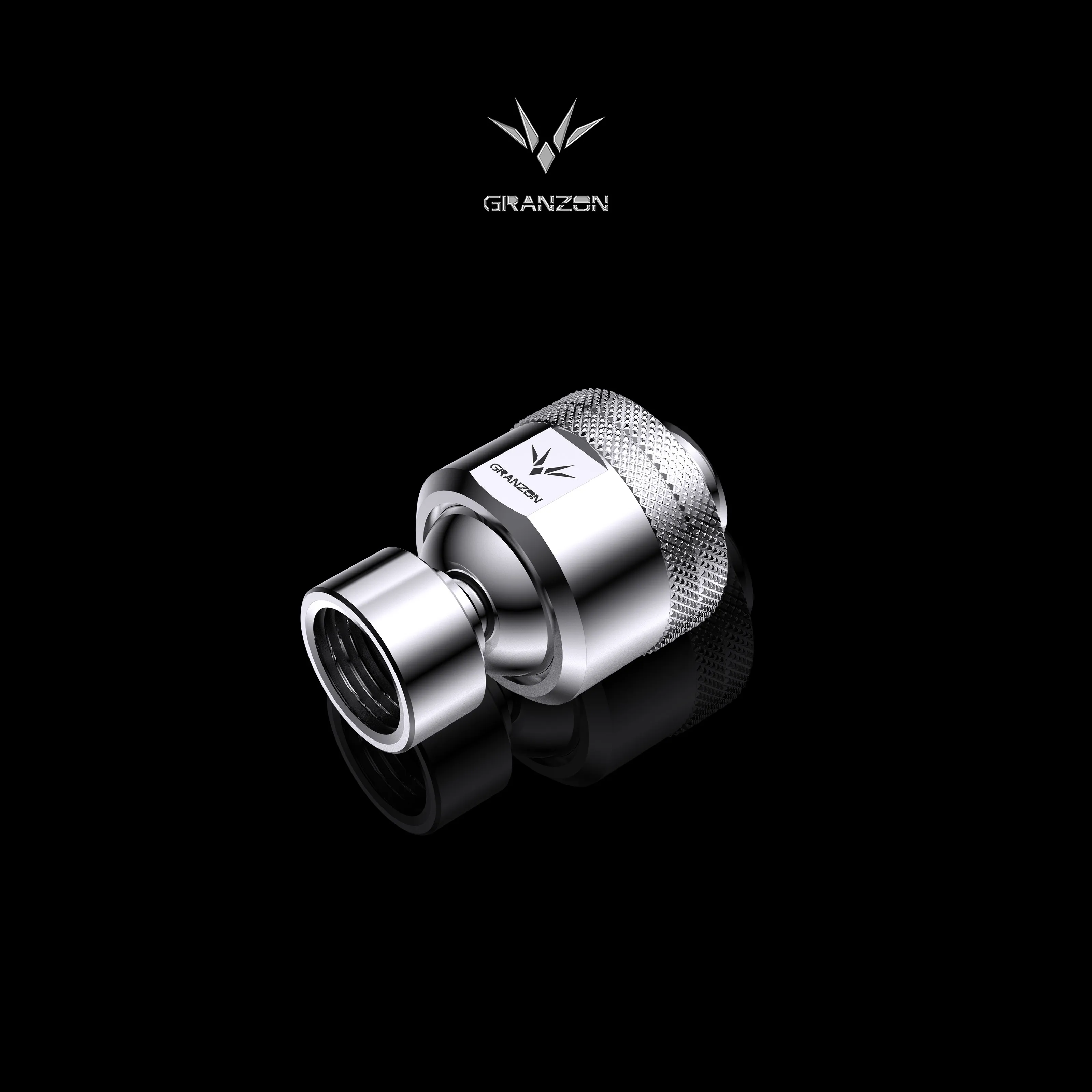 

Granzon GD-X Universal Connector 90 °/45 °, Black/Silver, Split Water Cooled Connector