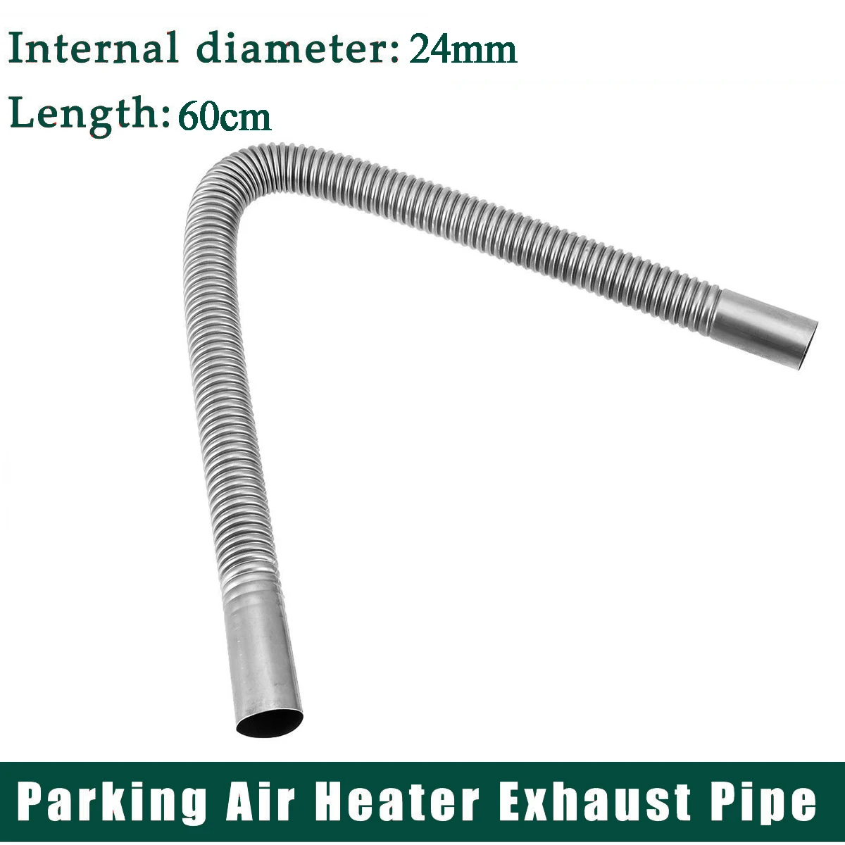 60cm tubo de escape do carro tubo de ventilação de gás mangueira 24mm caminhão carro portátil tubo silenciador escape silenciador braçadeiras suporte para aquecedor diesel