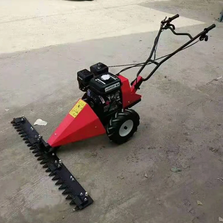 Self‑propelled Hand Push Lawn Mower, 2‑Stroke 6.5HP Engine Grass Trimmer Brush Cutter With Steel Frame
