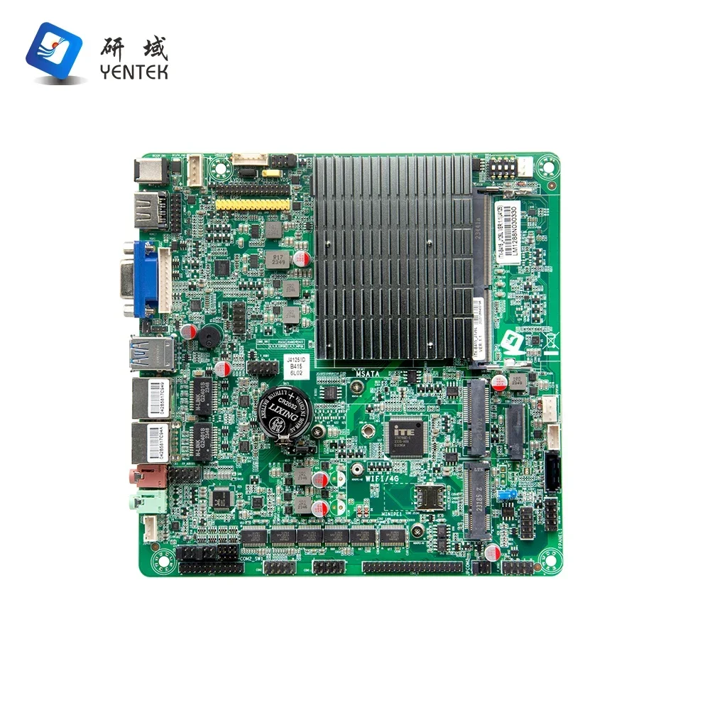 New YENTEK Motherboard J4125 DDR4 4 Cores 4 Threads HD VGA LVDS EDP 6 COM 8 USB J4125 Motherboard Mini Pc Mainboard
