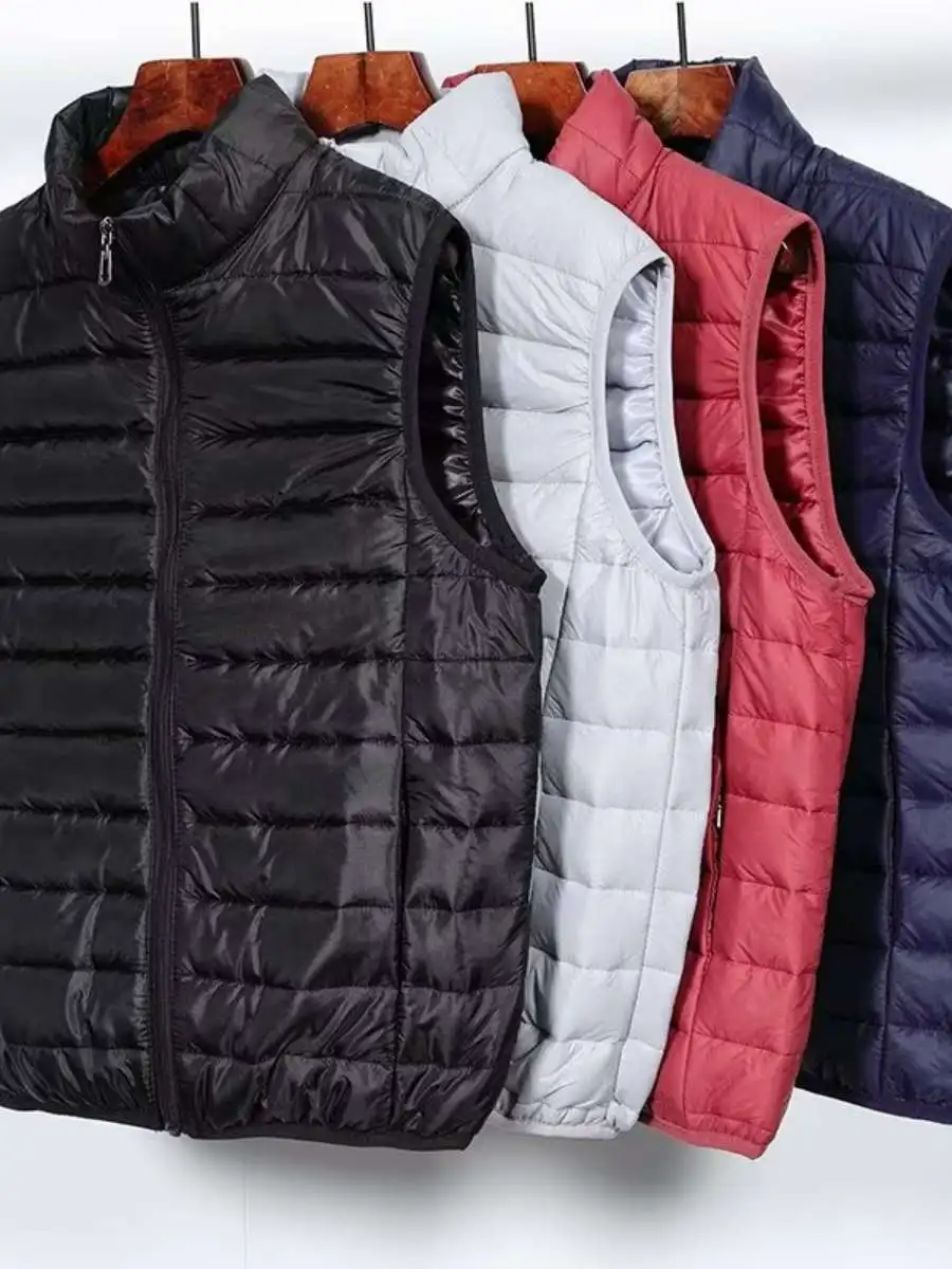 

Легкий хлопковый жилет с воротником-стойкой для мужчин, верхняя/нижняя одежда, большие размеры, с наплечными подушками, молодежный тренд, осенняя коллекция