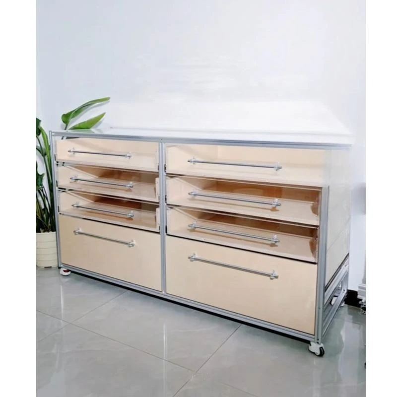 

Mobile coffee cabinet, aluminum profile ocean panel storage cabinet, kitchen multi-layer drawer locker