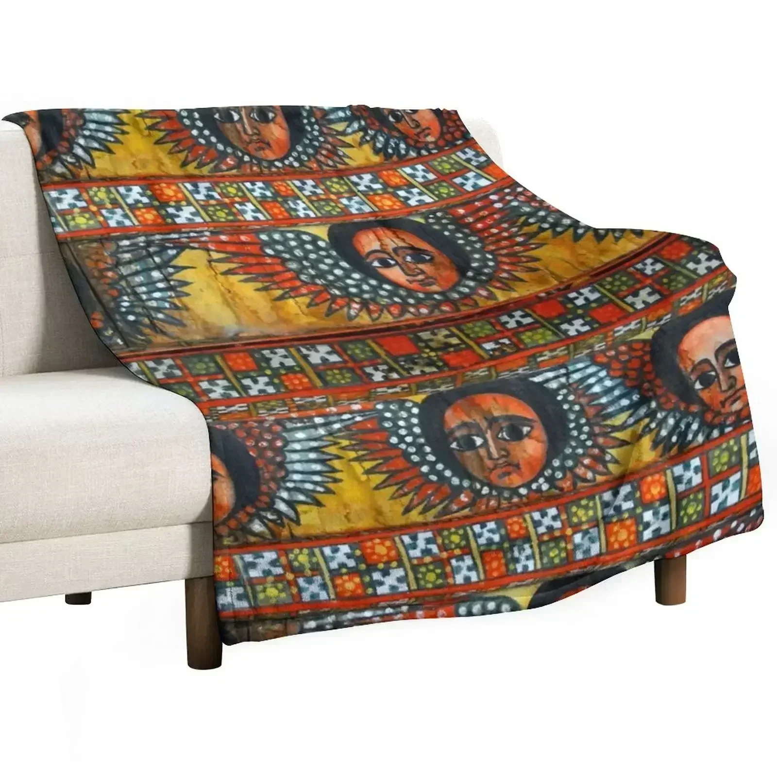 

Ethiopian  Throw Blanket warm for winter For Decorative Sofa Kid'S Blankets