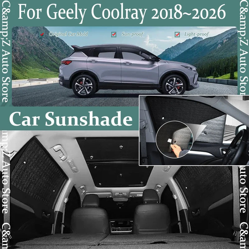 

Car Sunshade Visor For Geely Coolray Binyue SX11 2021~2026 Anti-UV Windshields Window Sun Shade Cover BelGee X50 Car Accessoires