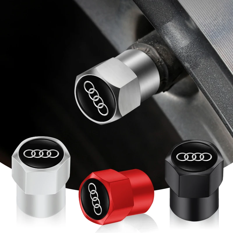 4 adet 3D Metal Lastik Vana Kapakları Araba Lastiği Hava Kaynaklanıyor Kapak Audi Sline A3 A1 A4 B8 B7 A6 C7 A5 A7 A8 B9 B6 C6 Q2 Q3 Q5 Q7 Q8 TT