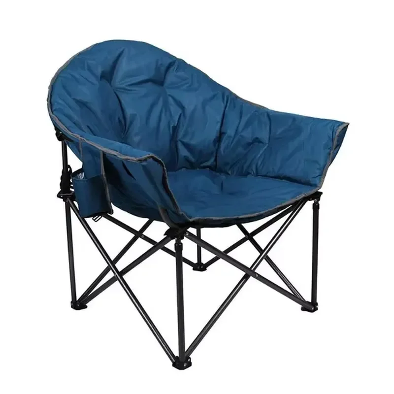 Portable Folding Camping Chair Lightweight Carbon Steel Frame Ergonomic Seat for Outdoor Fishing Hiking Park Picnic Travel