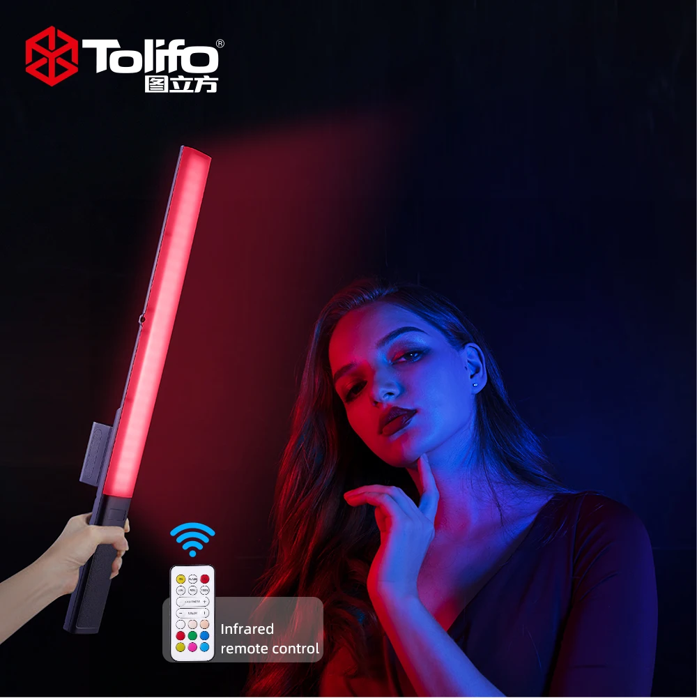 TOLIFO 258 LEDs Photo Studio Handheld Stick Light Video Full Color RGB Fill Light Wand ST20RGB