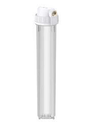 20 Inch Food Grade Transparent Commercial/Industrial Water Filter Housing with 1/2,3/4 Inch Copper Connector,Big Flow Prefilter