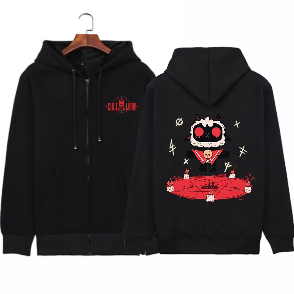 Cult of The Lamb Graphics Hoodie Pullover Women Men Zip Up Tops Unisex Y2K Streetwear Clothes Sudaderas Con Capucha