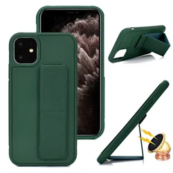Magnetic Holder Stand Kickstand Hand Band Cell Phone Case For iPhone 16 15 14 13 12 11pro Max XR 8Plus Bracket Wrist Strap Cover