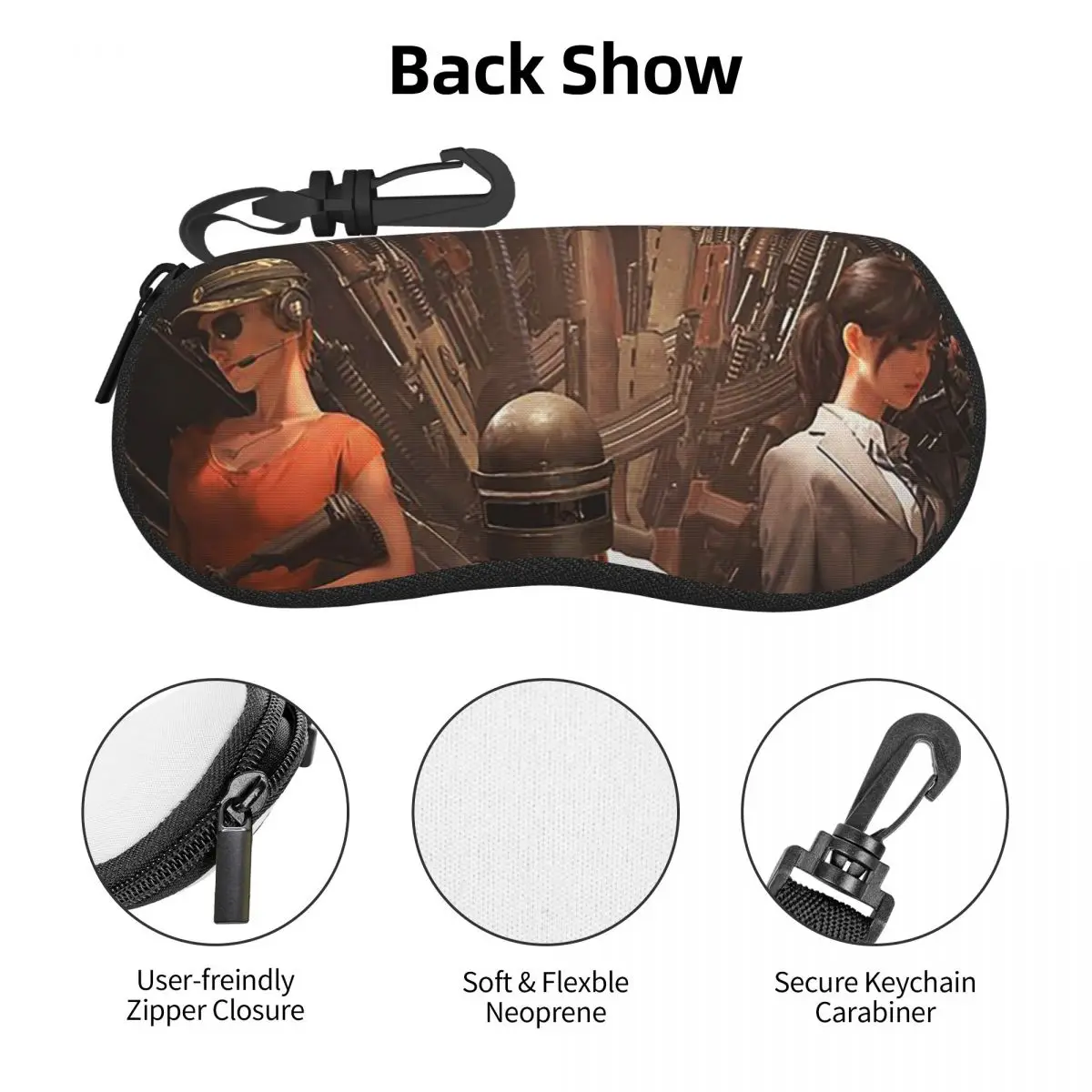 Pubg Battlegrounds لعبة الرماية شل نظارات حافظة نظارات شمسية واقية صندوق النساء الرجال لينة النظارات حقيبة الحقيبة