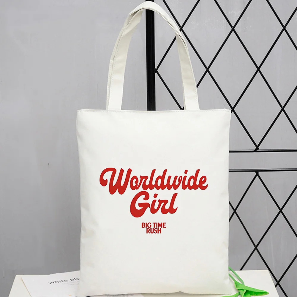 Bolsa de mano Big Time Rush, plegable, bolsas de tela personalizables, shopper para mujer