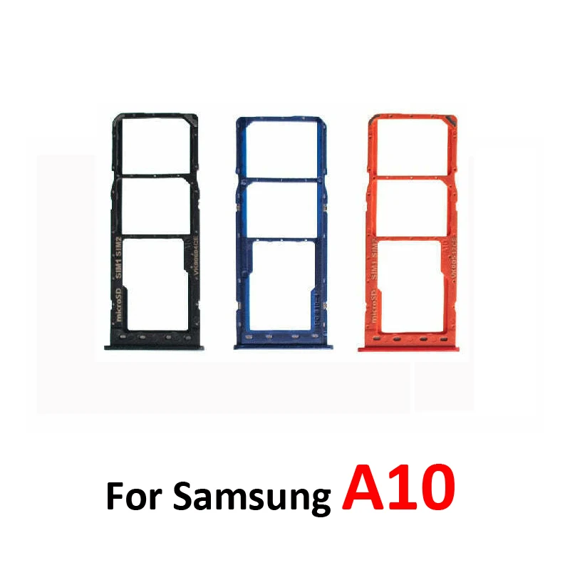 SIM Card Tray Adapter Holder For Samsung A10 A20 A30 A40 A50 A60 A70 A80 Phone Black Nano SIM Micro SD Card Slot