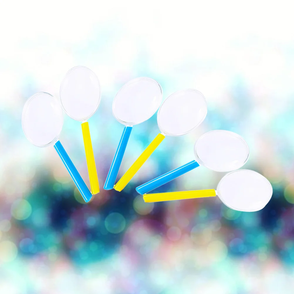 

10pcs 3X Magnifying Glass Colorful Plastic Handheld For Portable Stamps Maps Jewelry Inspection Science Tool Instrument