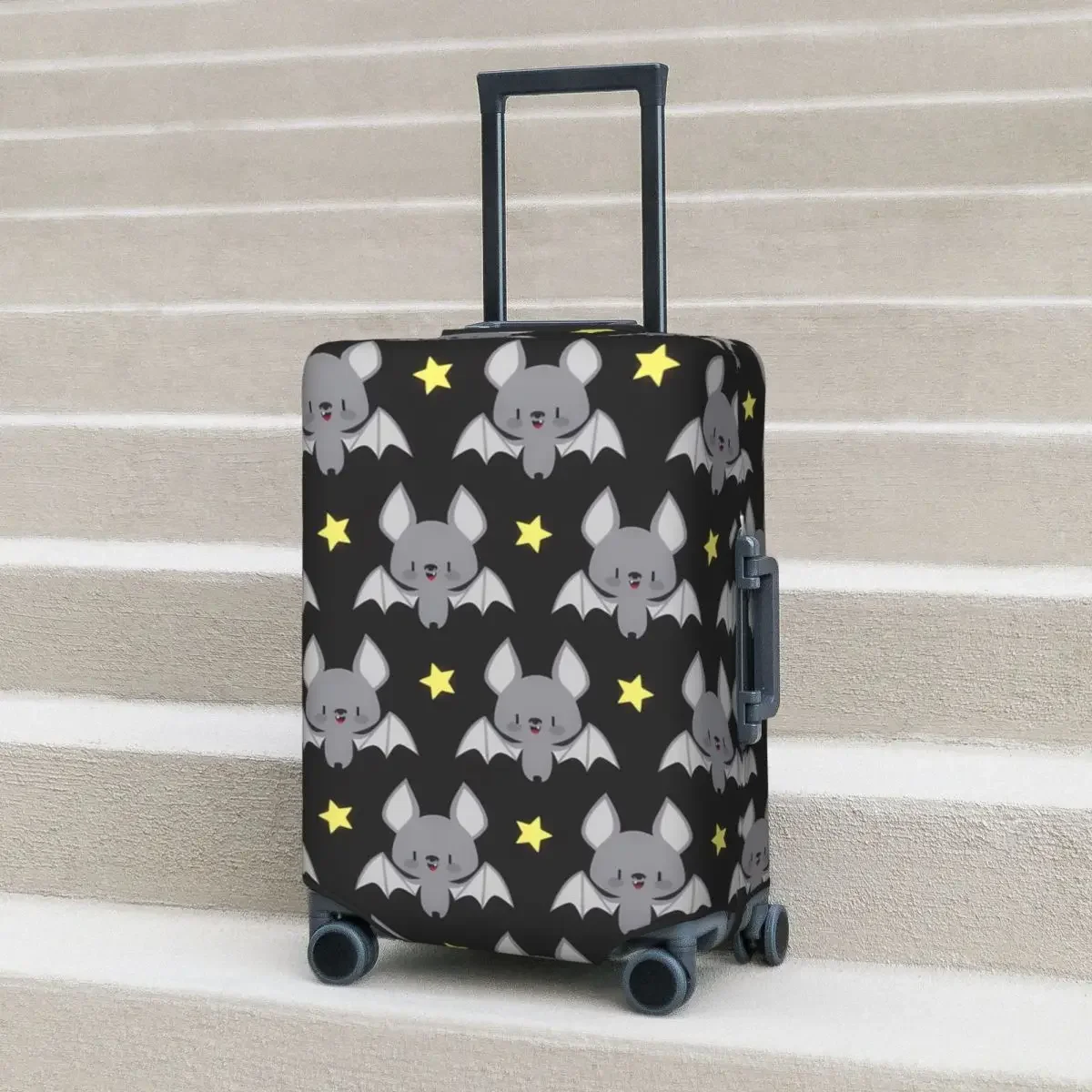 Cute Bat Print Suitcase Cover New Funny Practical Business Protection Luggage Supplies Flight Christmas