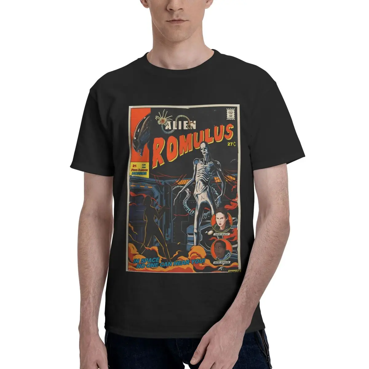 Men Women's 2024 Alien Romulus Movie Shirt Cotton New Arrival Tee Shirts Clothing Outfits