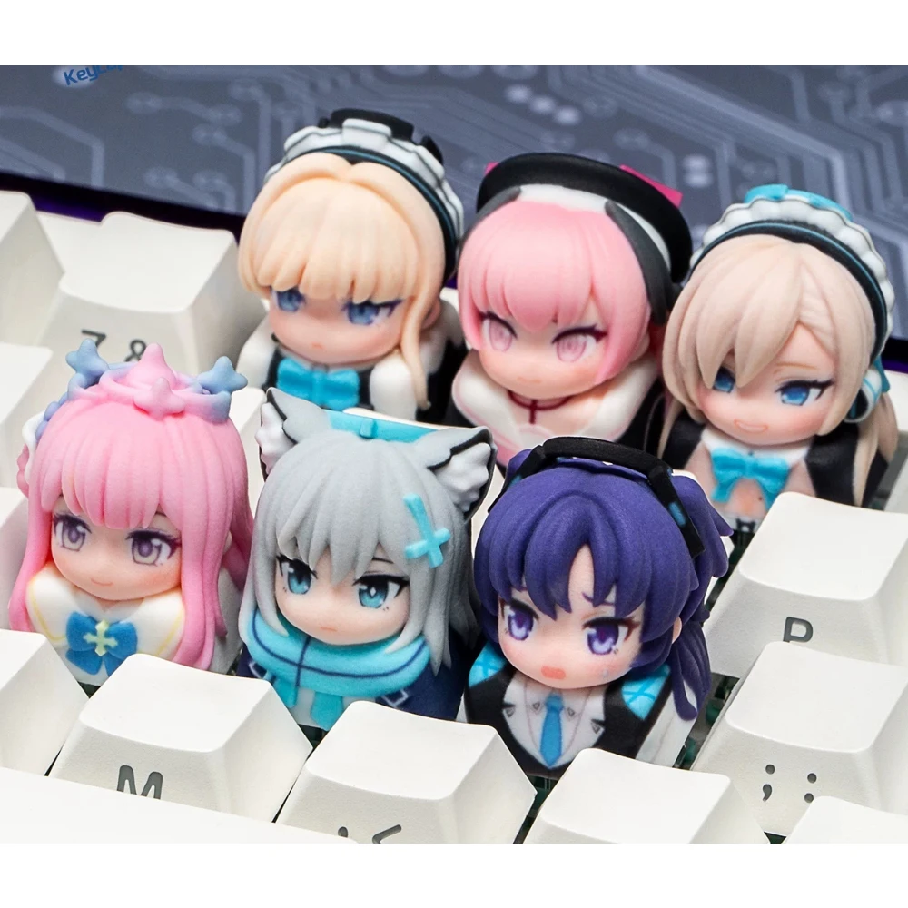 Diy Self Made Blue Archive Arona Mechanical Keyboard Keycaps Cross-Axis Mechanical Keyboard Pc Personalized Keycaps Gift Toy