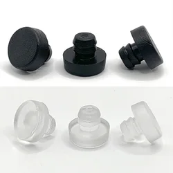 50Pcs/lot 6.5mm Rubber Screw Hole Plugs Transparent Rubber Rod Plug Furniture Table Chair Leg Embedded Hole Caps Floor Protector