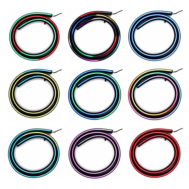 150cm Car Ambient Lights LED Interior RGB Atmosphere Lamp USB APP Control Remote for Tesla Model 3 Y S X view 6