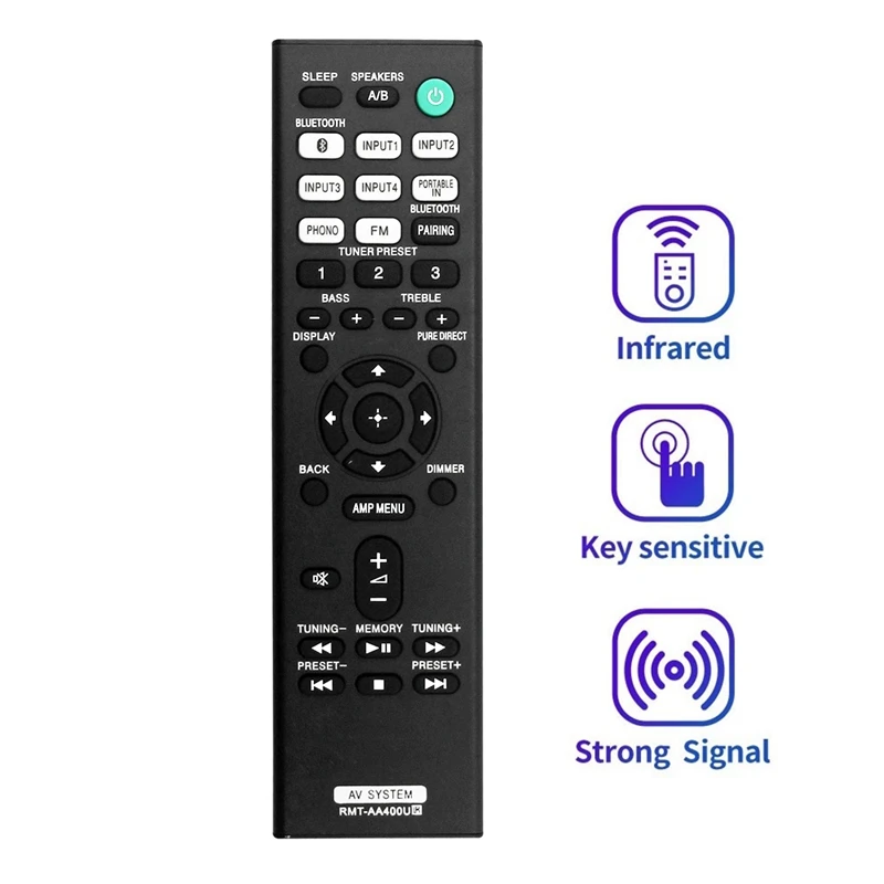 Best RMT-AA400U Remote Control Replace for Sony Stereo Receiver STR-DH190 STRDH190 Remote Control