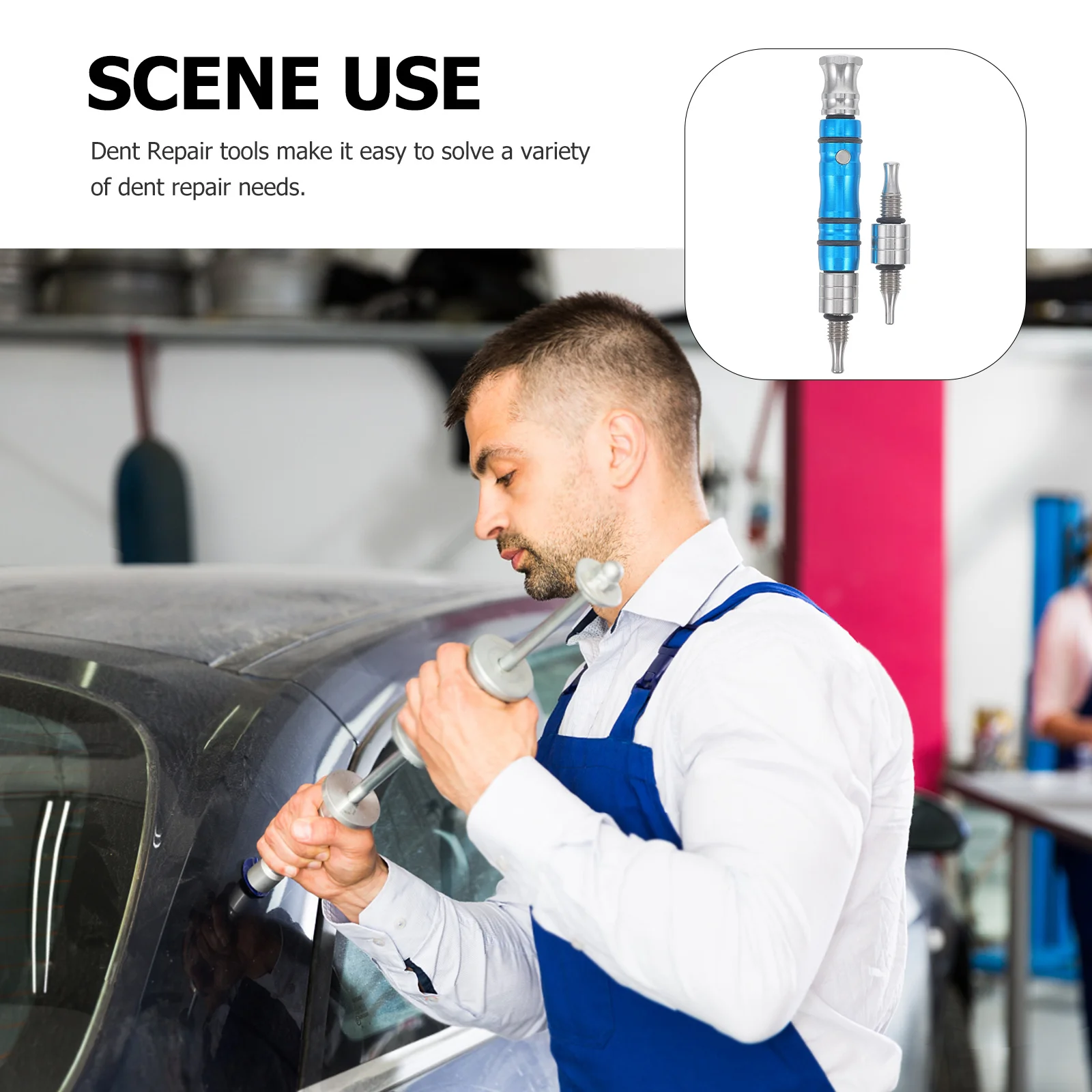 

Dent Removal Tap Down Pen Portable Compact Automotive Surface Repair Tool Steel Body Tool Tap Down Pen