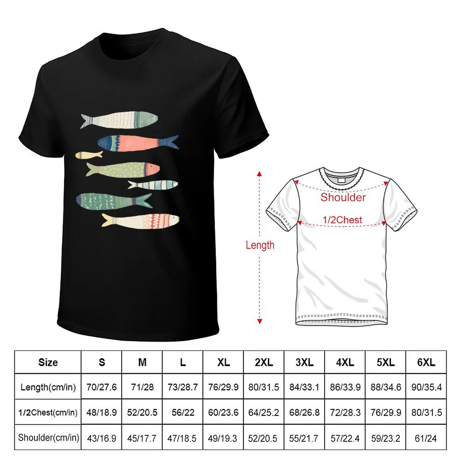 Sardines T-Shirt customs design your own Blouse shirts graphic tee summer top cotton t shirt men