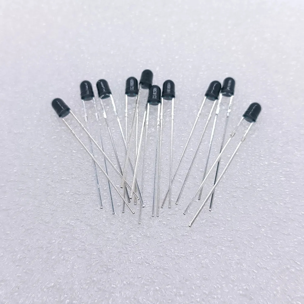 10PCS TEFT4300 Fototransistor NPN Sensor IR de 925nm T-1 3mm con orificio pasante 70V 50mA Detector Óptico