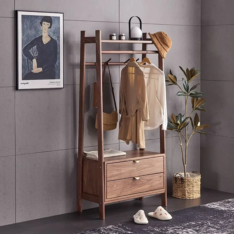 

Customizable North American Black Walnut Hanger Floor Hat Living Room Bedroom Shelf