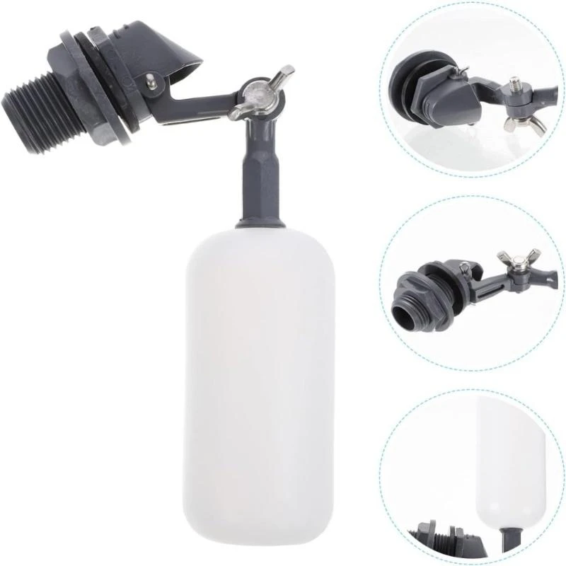 4 قطع صمامات كرات تعويم بلاستيكية صغيرة لأنظمة الري وخزانات المياه