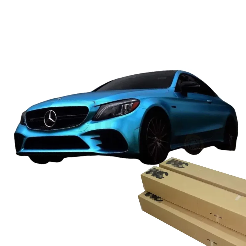 

3M PET Color Change Film Matt Chrome Ultramarine Colored Wrap Films Paint Protection Ppf Stickers Paint Protective Wrap Vinyl