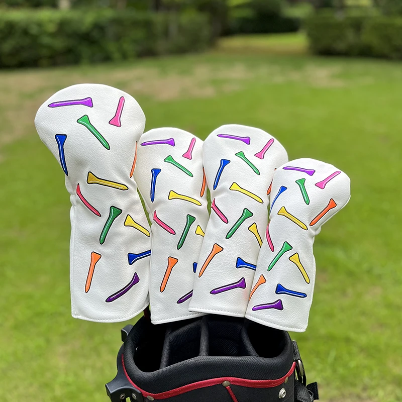 Colorful Golf Club Head Covers, Suitable for Drivers And Utility Clubs, Popular Protective Covers for Cross-Border