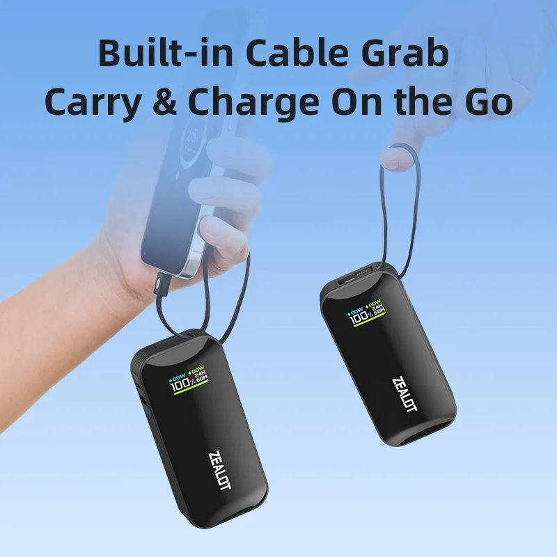 US-Y5200 10000mAh Color Screen Power Bank External Spare Battery Pack for Mobile Phone, Pad, 22.5W Fast Charger