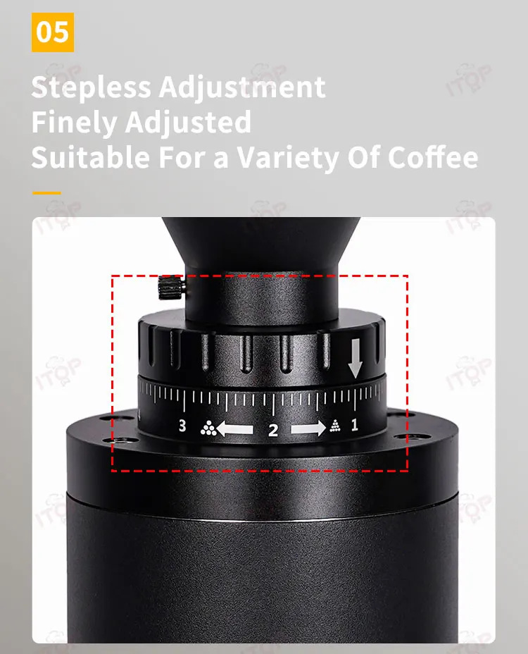 ITOP40 Plus-V1/V2 Coffee Grinder Machine 64MM Flat Titanium Burrs Adjustable Speed Version Coffee Grinder Espresso Grinder