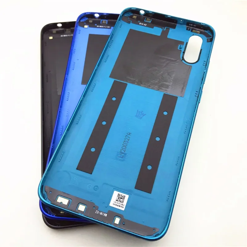 For Xiaomi Redmi 9A Plastic Back Battery Cover Rear Door Housing Case Panel With Power Volume Side Buttons Replacement